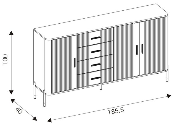 DANTE biela DT10 komoda