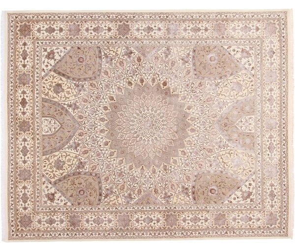 Luxusný ručne tkaný koberec Tabriz Vlna Hodváb 2,40 x 2,90 m