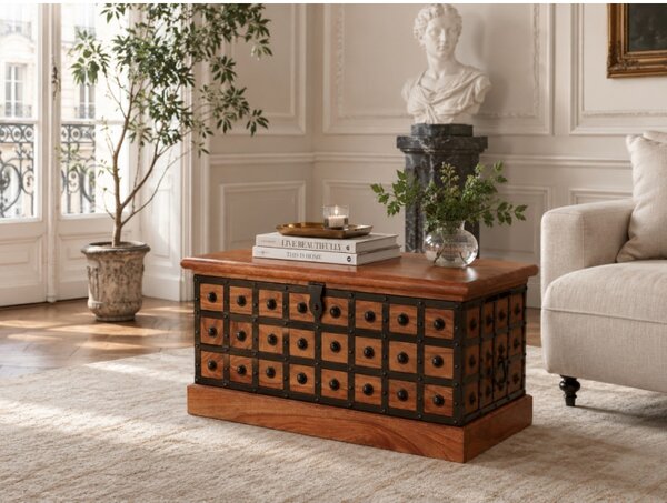 Truhlica 90x45x45 Jali z indického masívu palisander