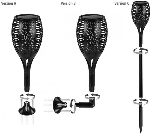 VOLTRONIC sada solárnych svetiel 51 LED, 2 ks