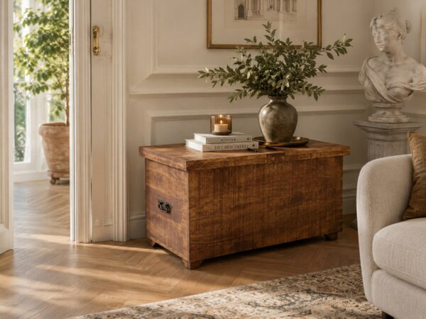 Truhlica Retro 90x45x45 indický masív mango