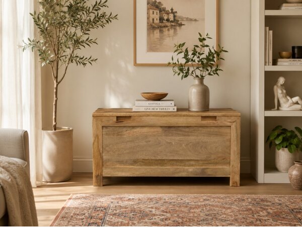 Truhlica Hina 90x45x45 z mangového dreva