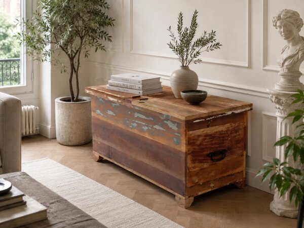 Truhlica Retro 90x45x45 recyklované mango