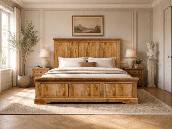 Posteľ Guru 160x200 indický masív mango