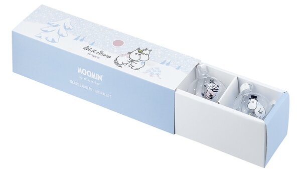 Muurla Set vianočných ozdôb Moomin Let it snow 5cm / 4ks