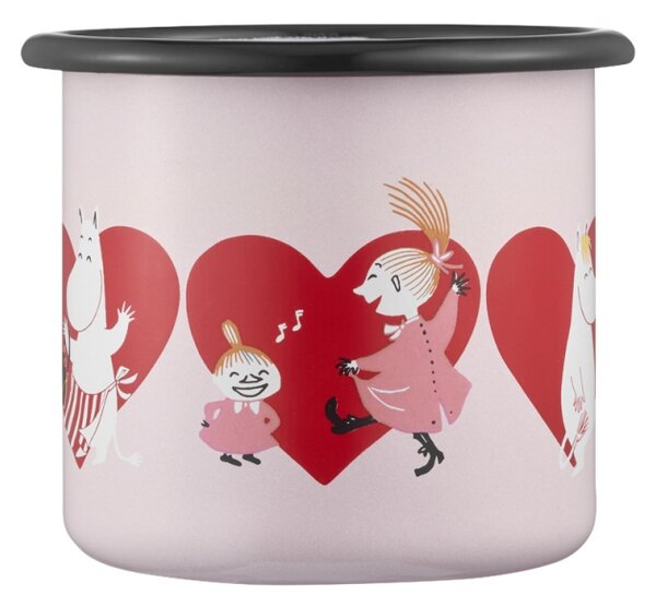 Muurla Hrnček Moomin Heart 0,25l, smalt / ružový