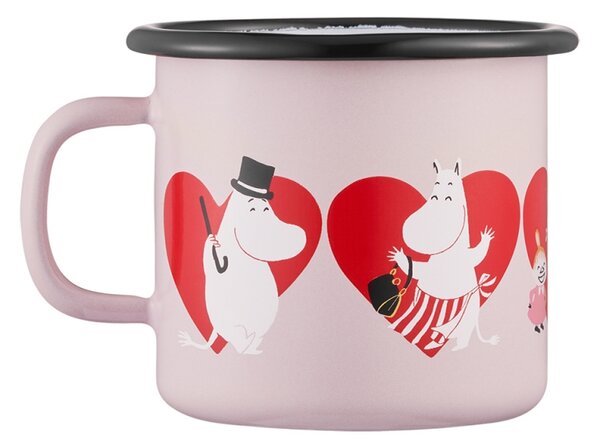 Muurla Hrnček Moomin Heart 0,25l, smalt / ružový