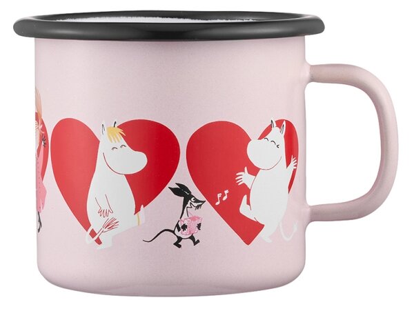 Muurla Hrnček Moomin Heart 0,25l, smalt / ružový