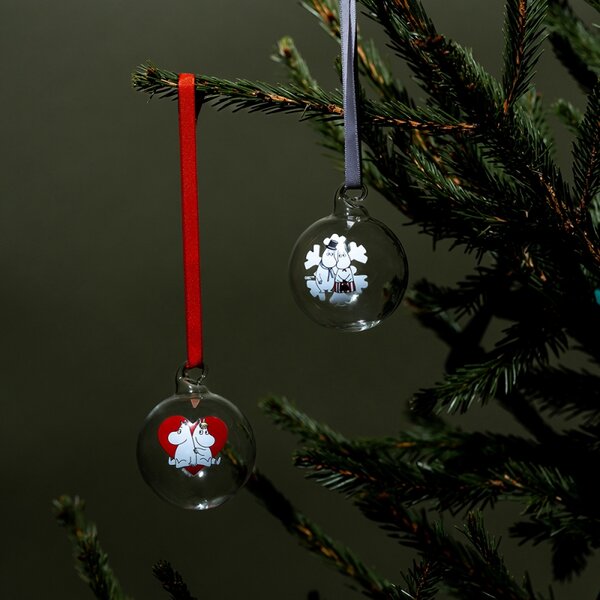 Set vianočných ozdôb Moomin Heart/Snowflake 5cm / 2ks