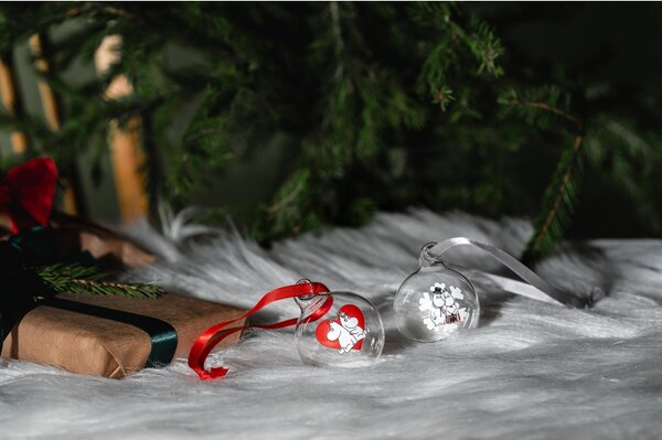 Set vianočných ozdôb Moomin Heart/Snowflake 5cm / 2ks