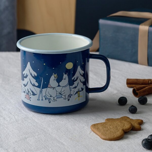 Muurla Hrnček Moomin Starry Night 0,8l, smalt / modrý