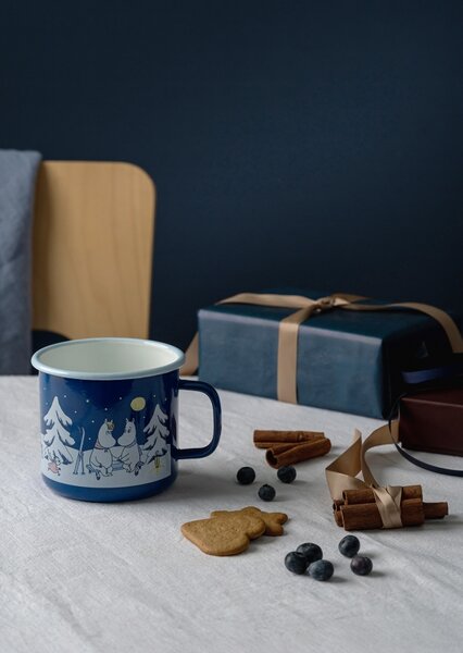 Muurla Hrnček Moomin Starry Night 0,8l, smalt / modrý