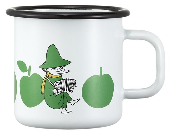 Hrnček Moomin Joyful Apples 0,37l, smalt / bílo-zelený