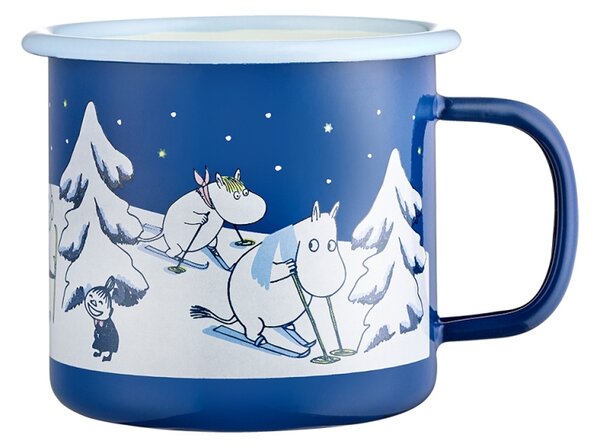 Muurla Hrnček Moomin Starry Night 0,37l, smalt / modrý
