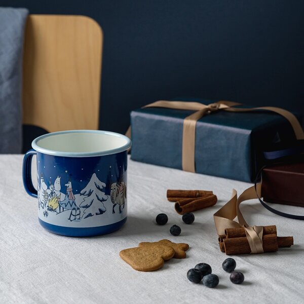 Muurla Hrnček Moomin Starry Night 0,8l, smalt / modrý