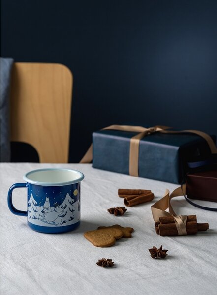 Muurla Hrnček Moomin Starry Night 0,37l, smalt / modrý
