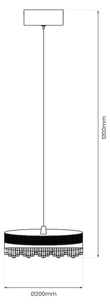 Závesné LED svietidlo Preciosa, 1x LED 25w, 4000k, g