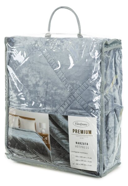 PREHOZ NA POSTEĽ VELVET1 170X210 CM STRIEBORNÝ