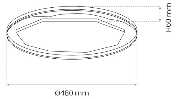 Stropné LED svietidlo Optima, 1x LED 52w, 3000-6000k, b, s ovládačom
