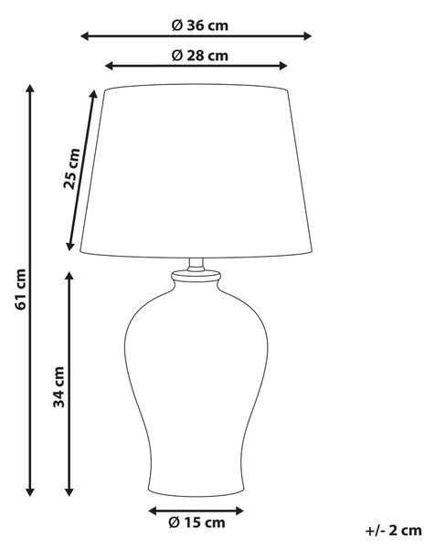 Stolná lampa biela porcelánový podstavec ľanové tienidlo kvetinový vzor osvetlenie obývacia izba spálňa