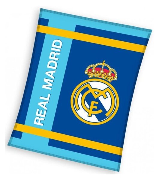 Deka coral fleece FC Real Madrid - Blue Stripes - 130 x 160 cm