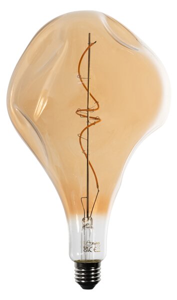 E27 Stmievateľná LED žiarovka so špirálovým vláknom PS160 jantárová 6W 340 lm 1800K