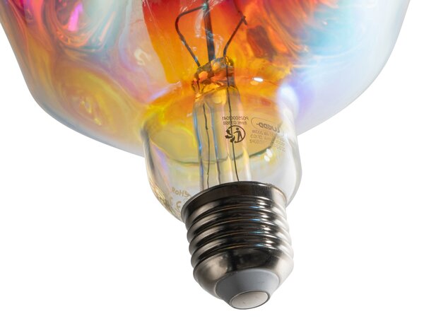 E27 Stmievateľná LED žiarovka so špirálovým vláknom G125 Rainbow 4W 200 lm 1800K