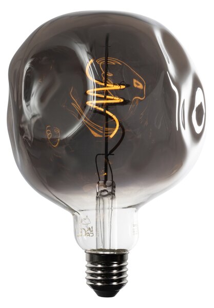 E27 Stmievateľná LED žiarovka so špirálovým vláknom G125 zrkadlovo strieborná 4W 75 lm 1800K