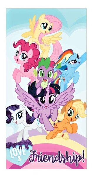 Detská plážová osuška My Little Pony - Love & Friendship! - 100% bavlna - 70 x 140 cm