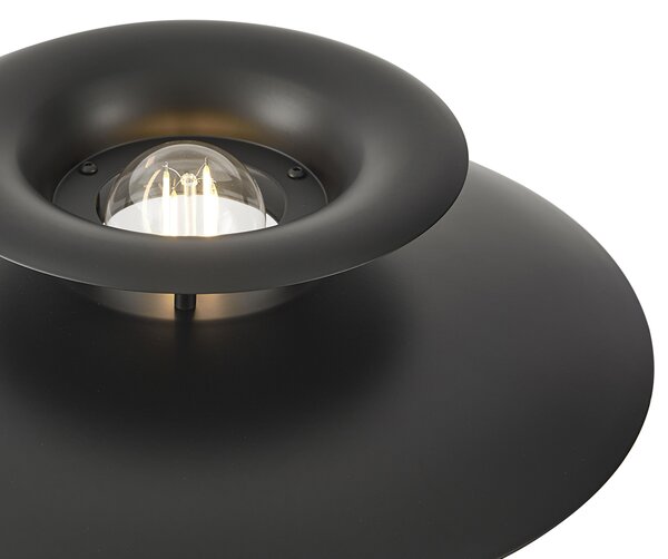 Retro stolná lampa čierna oceľ 45cm - Pauly