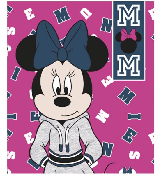 Flísová deka Minnie Mouse - Disney - motív Cool Minnie - polar fleece 180 GSM - 120 x 140 cm