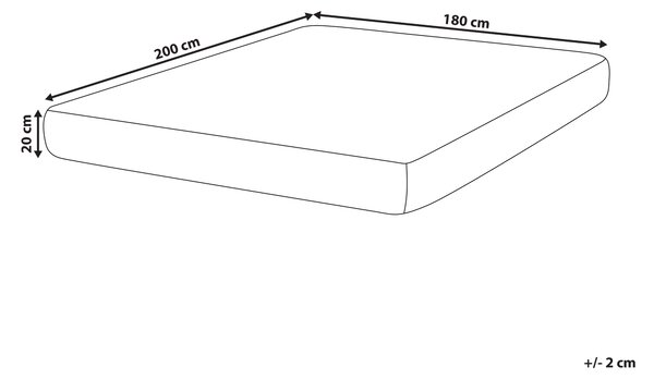 Vreckový pružinový matrac 180 x 200 cm stredne tvrdý so snímateľným prešívaným poťahom moderný dizajn