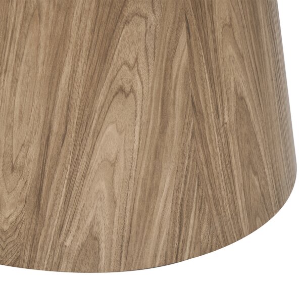Jedálenský stôl tmavé drevo MDF vrchná doska ⌀ 120 cm okrúhly tvar podstavca moderný štýl kuchyňa jedáleň