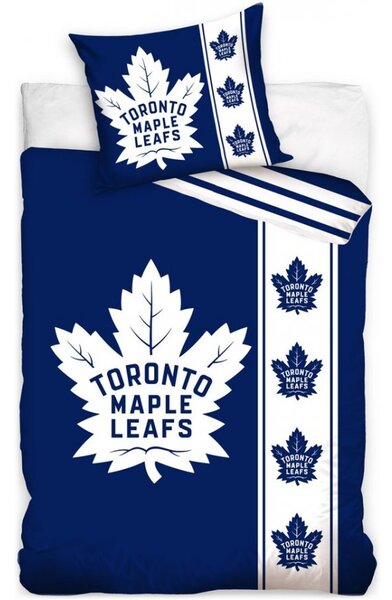 Hokejové posteľné obliečky NHL Toronto Maple Leafs - séria Belt - 100% bavlna Renforcé - 70 x 90 cm + 140 x 200 cm