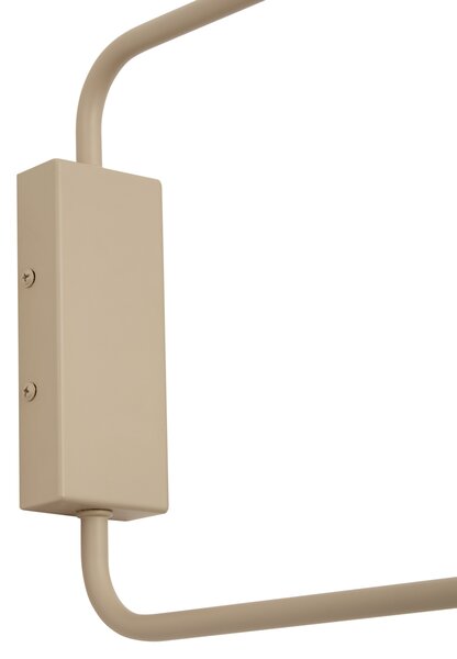 Moderná nástenná lampa taupe so zlatým interiérom nastaviteľná 2-svetelná - Lune