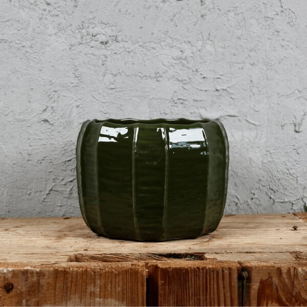Kvetináč Verde tmavozelený Ø 12 cm