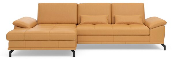 ROHOVÁ SEDAČKA, koža, kari žltá Sit & More - Sedačky, Online Only
