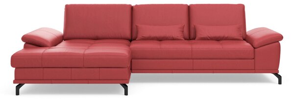 ROHOVÁ SEDAČKA, koža, červená Sit & More - Sedačky, Online Only