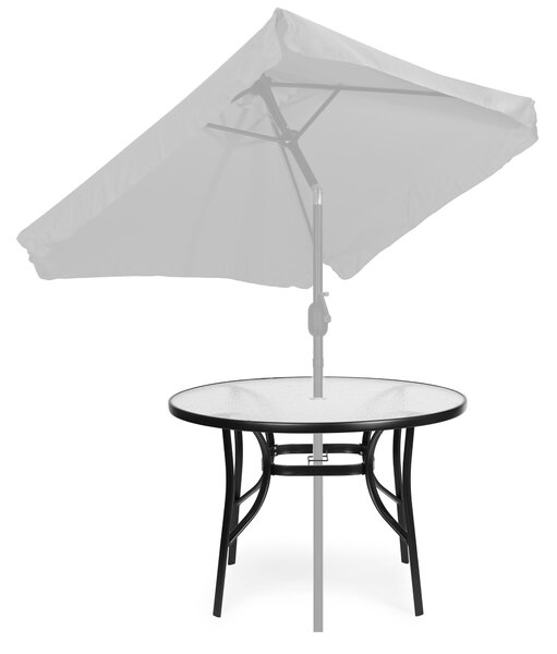 MultiGarden Záhradný stôl SOLO 105 cm číry/čierny