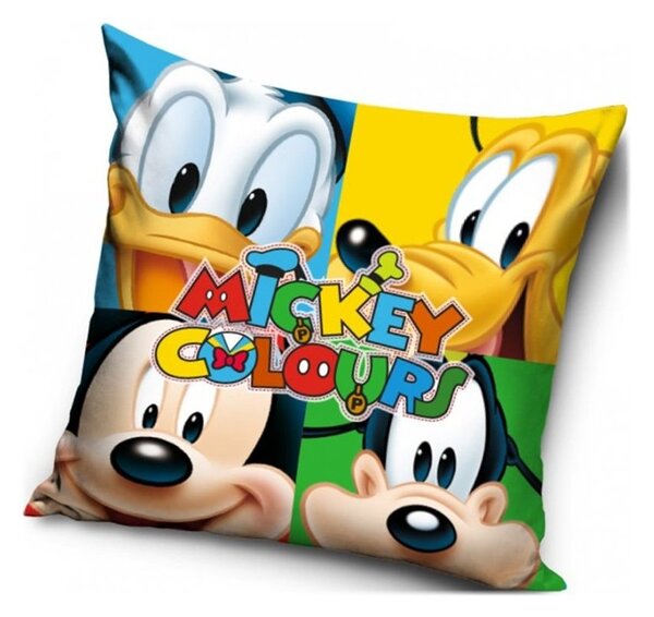 Vankúš Mickey Mouse Colours - motív Disney Gang - 40 x 40 cm