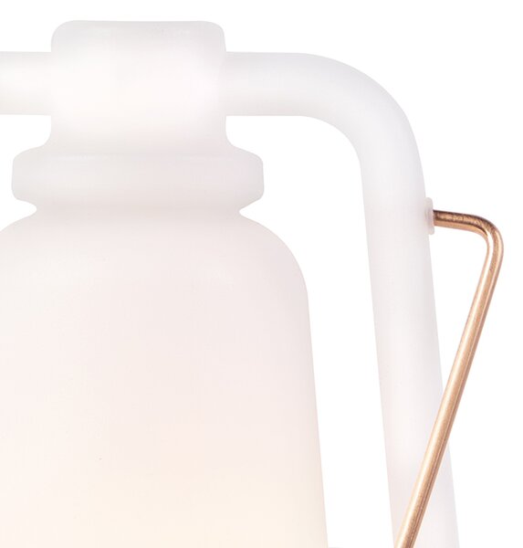 Stolná lampa biela s efektom plameňa 22 cm - Storm Mini