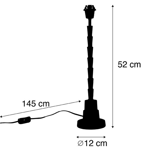 Stolná lampa v štýle Art Deco bronzová bez tienidla - Pisos