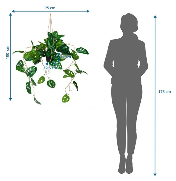 UMELÁ RASTLINA monstera MID.YOU - Kvety & kvetináče, Online Only