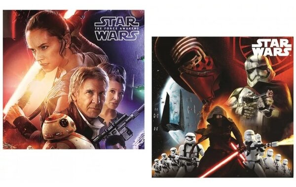 Obojstranný vankúš Star Wars - Hviezdne vojny - motív The Force Awakens - 40 x 40 cm
