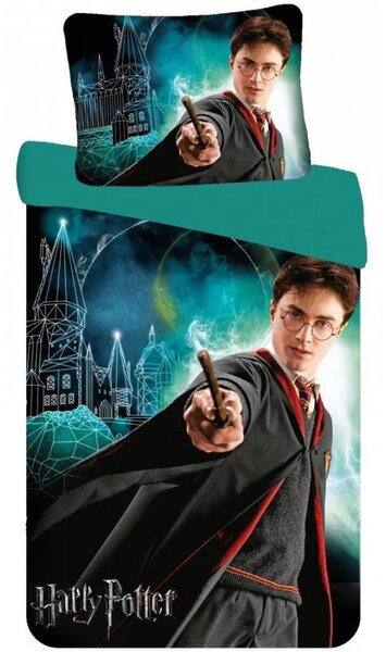 Bavlnené posteľné obliečky Harry Potter - motív Mladý čarodejník - 100% bavlna - 70 x 90 cm + 140 x 200 cm