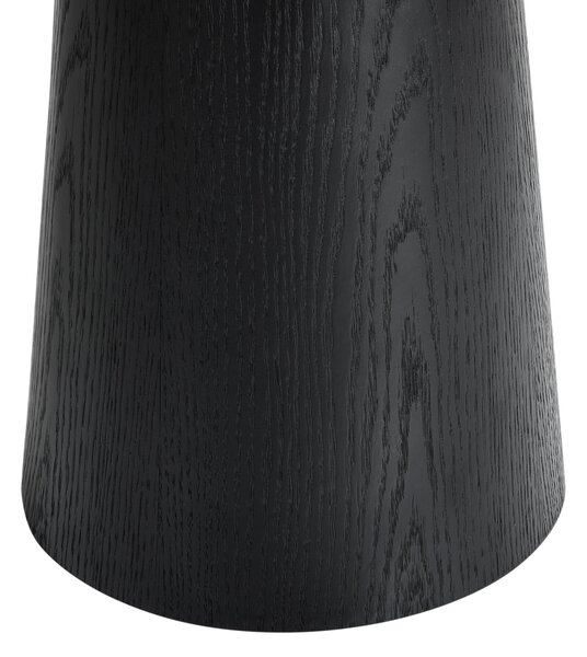Odkladací stolík čierny MDF vrchná doska dyha 50 x 50 cm moderný dizajn obývacia izba