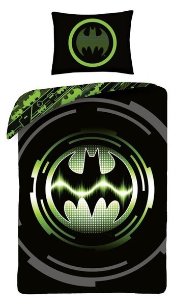 Bavlnené posteľné obliečky Batman - motív Kryptonite Energy - 100% bavlna - 70 x 90 cm + 140 x 200 cm