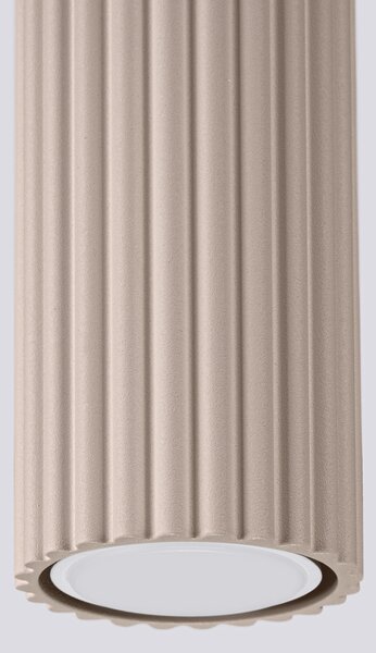 Stropné svietidlo Karbon, 1x tmavobéžové hliníkové tienidlo, (40 cm)