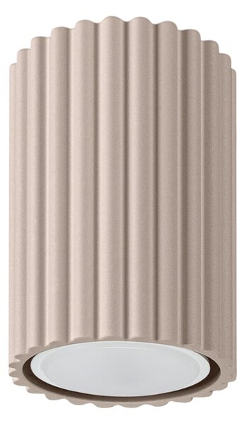Stropné svietidlo Karbon, 1x tmavobéžové hliníkové tienidlo, (10 cm)