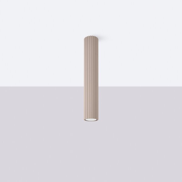 Stropné svietidlo Karbon, 1x tmavobéžové hliníkové tienidlo, (40 cm)